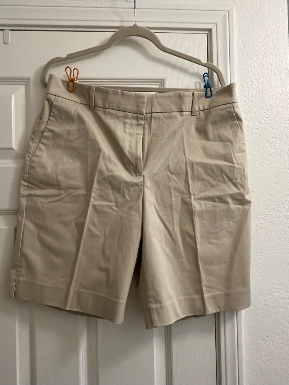Ann Taylor Khaki Cotton Bermuda Shorts